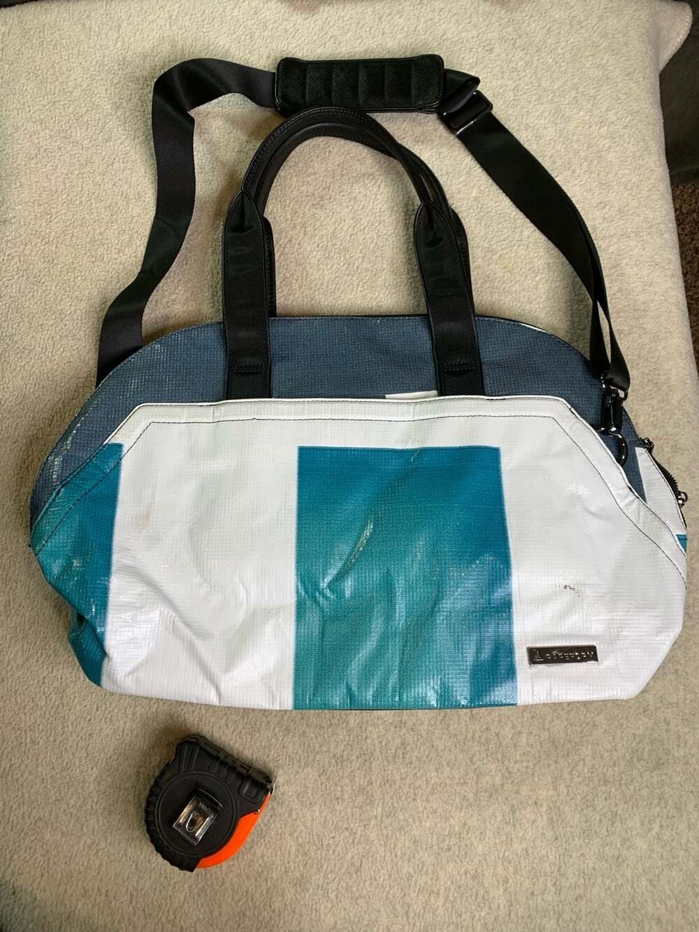 Rareform Maya Recycled Billboard Crossbody Tote Bag